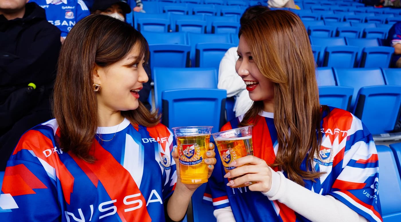 ビールを飲んで更にテンションアップ！