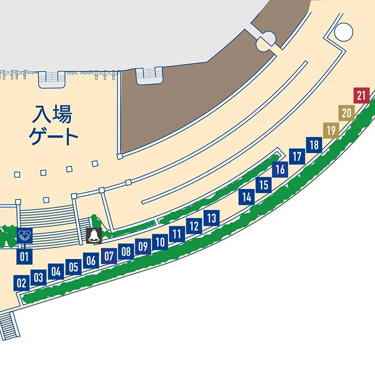 西ゲート広場マップ