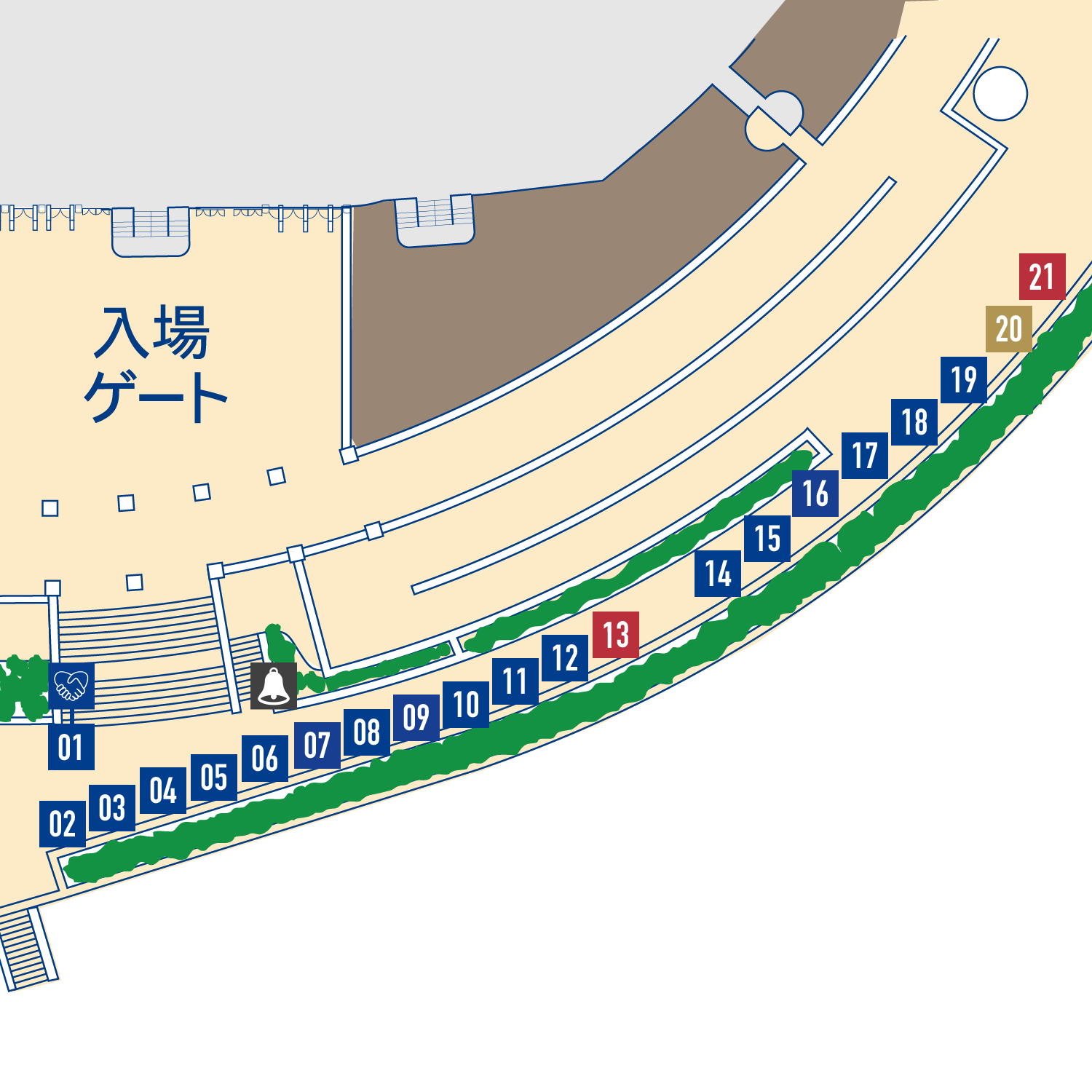 西ゲート広場マップ