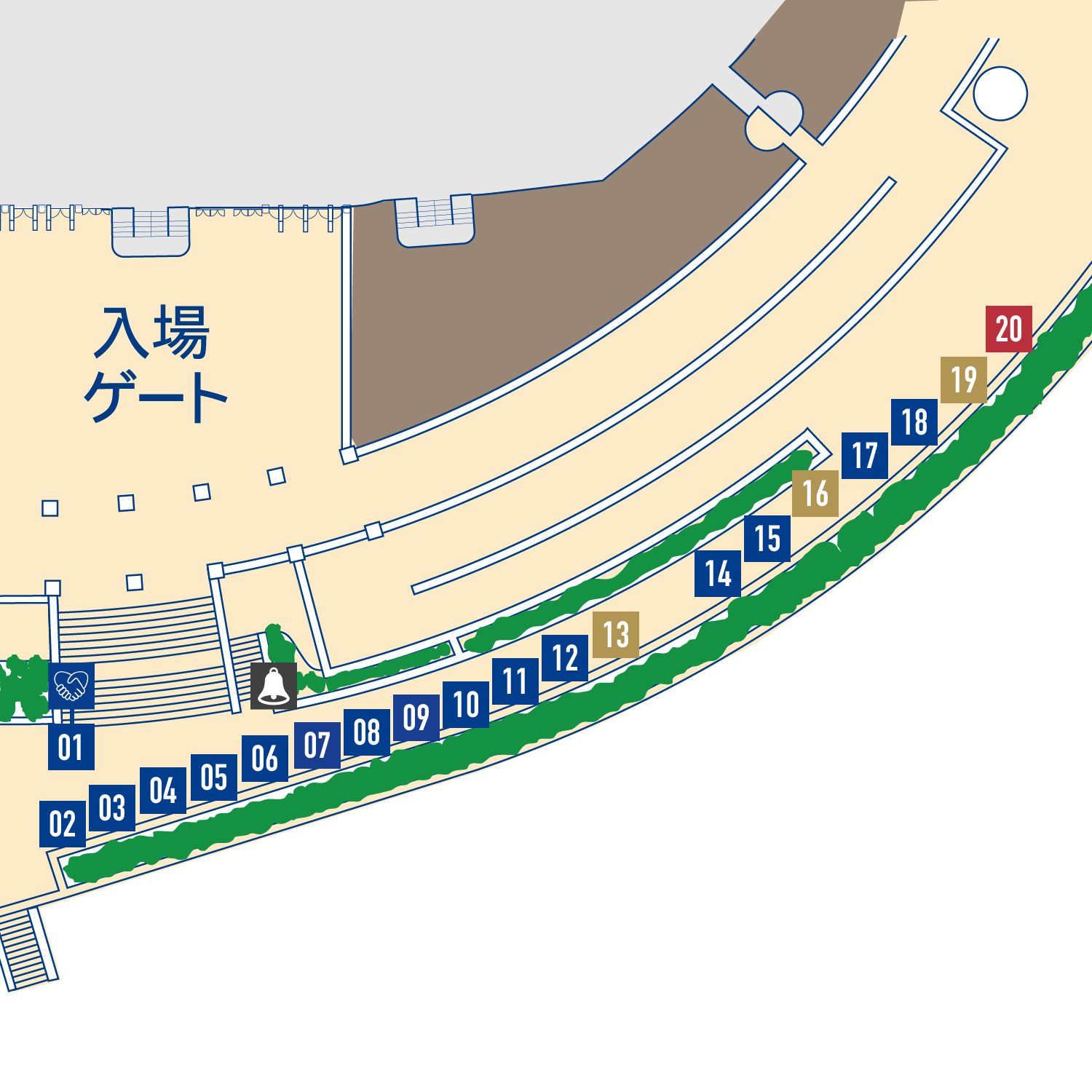 西ゲート広場マップ