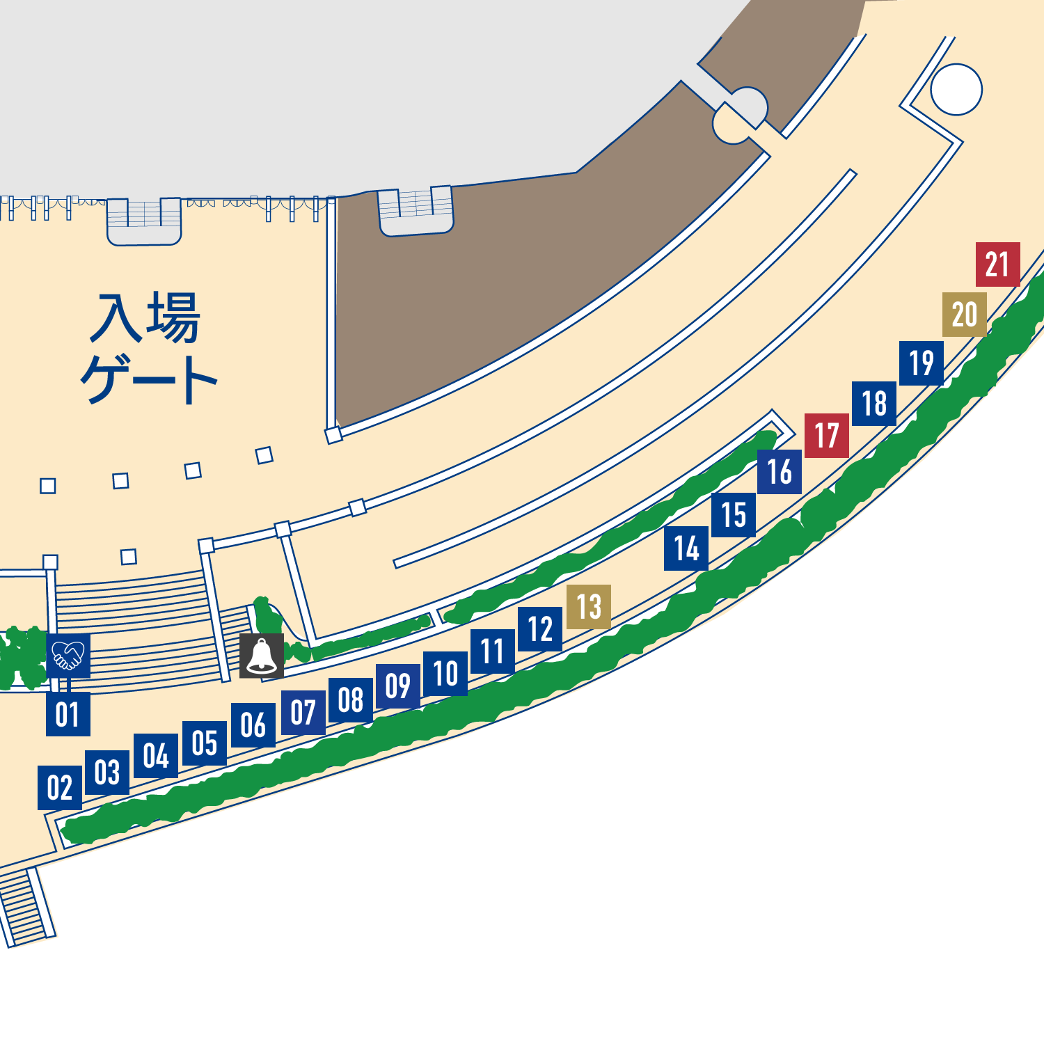 西ゲート広場マップ