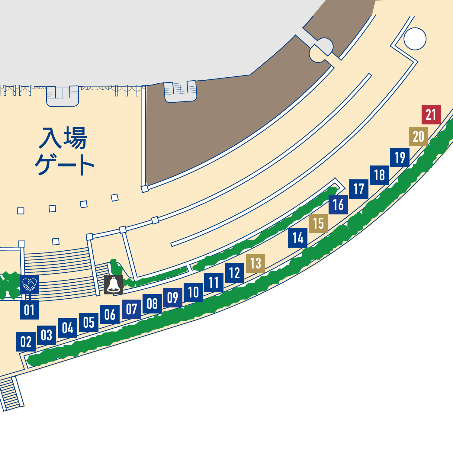 西ゲート広場マップ