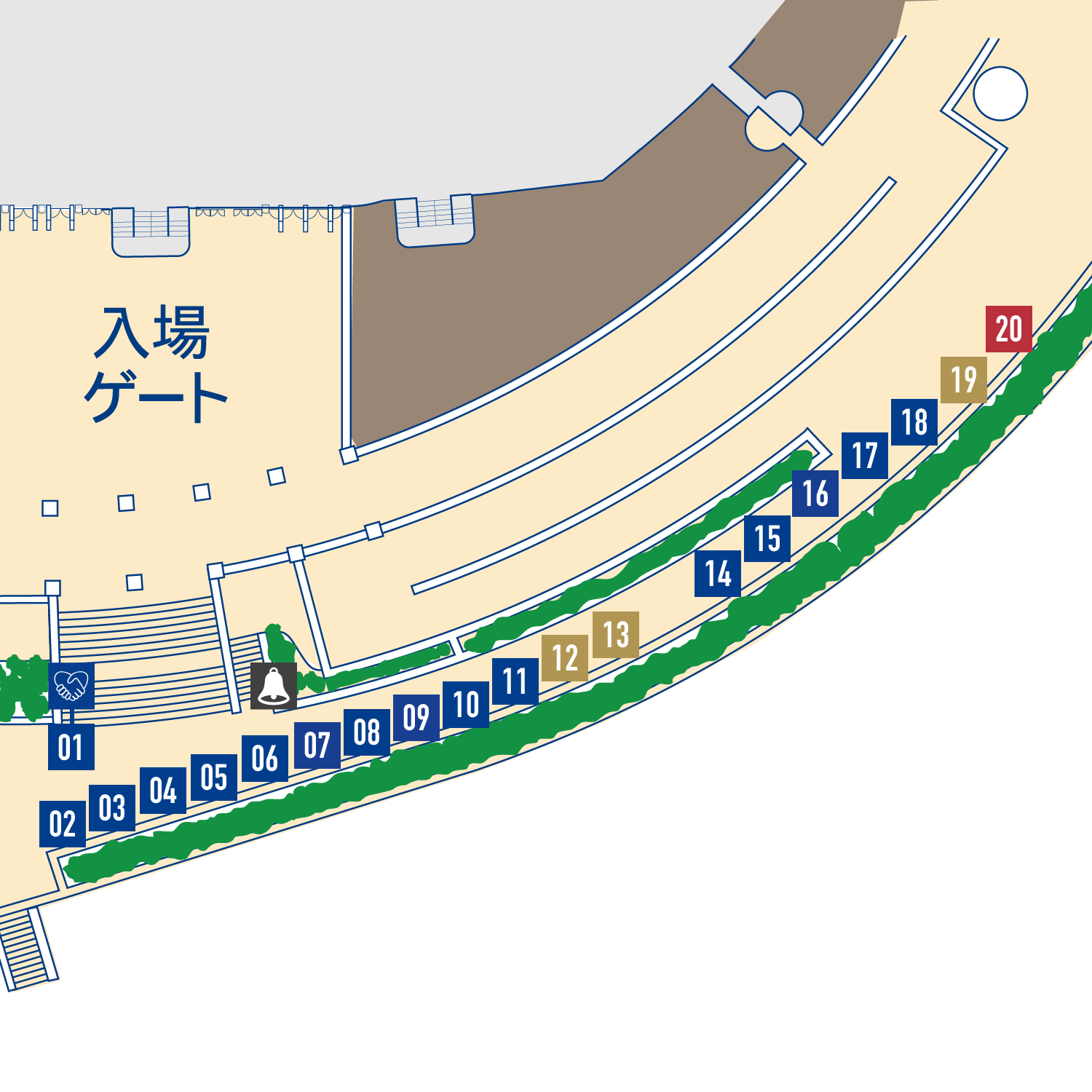 西ゲート広場マップ