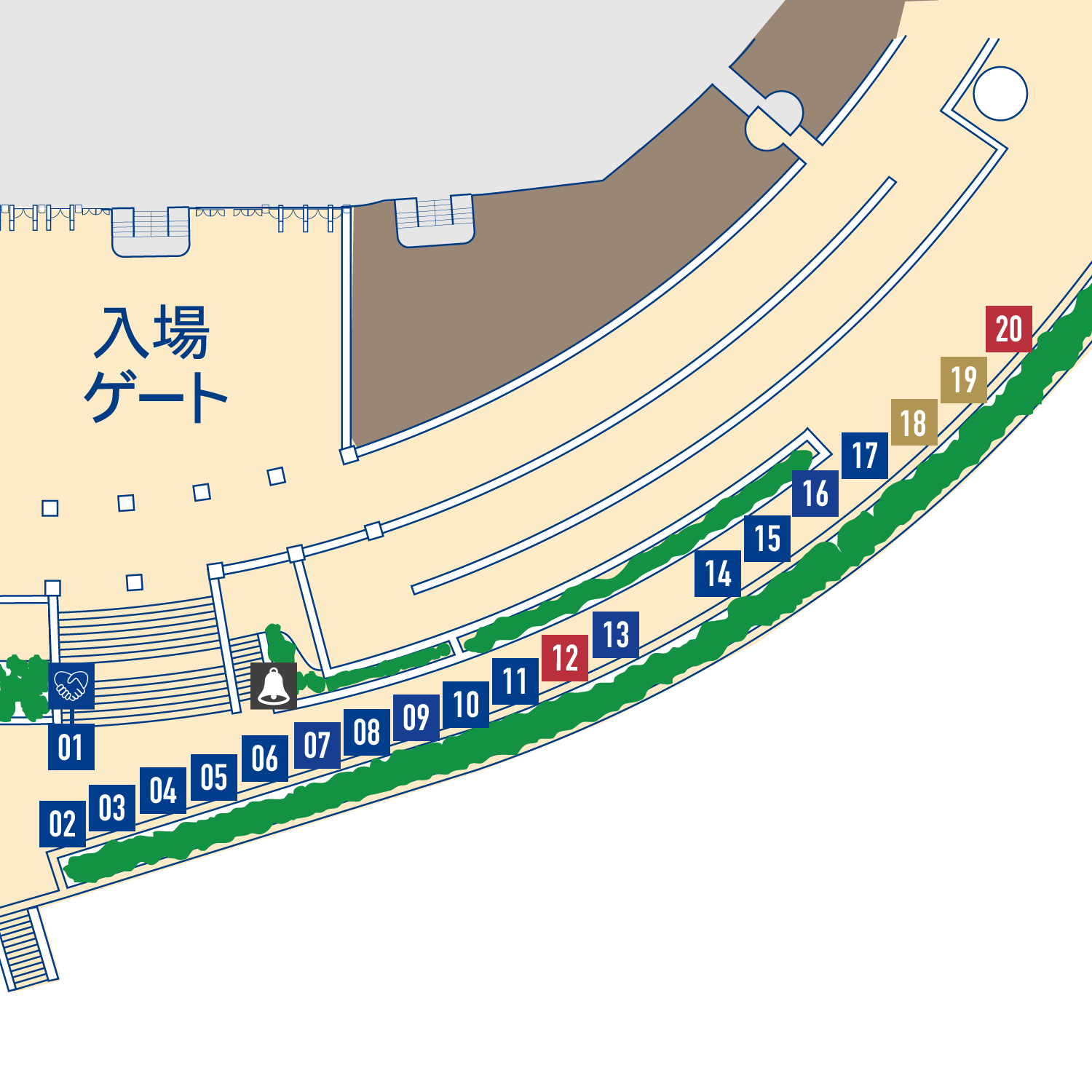 西ゲート広場マップ
