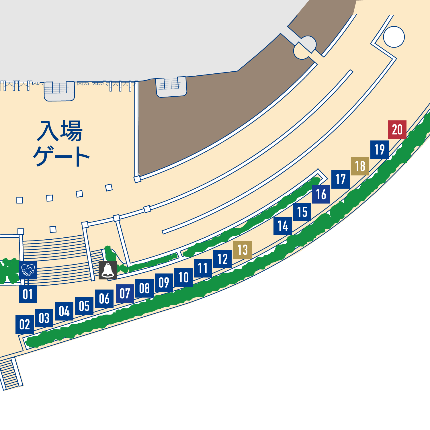西ゲート広場マップ