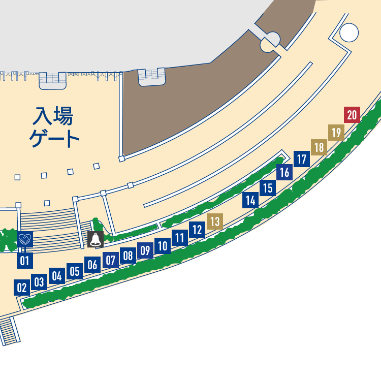 西ゲート広場マップ