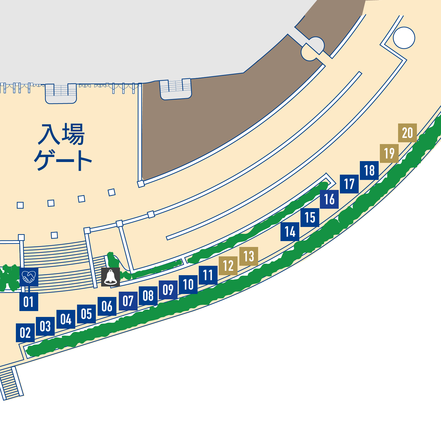 西ゲート広場マップ