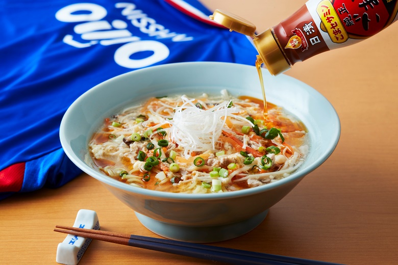 たっぷりの野菜と酸味のある辛いスープで食欲アップ「サンラータンメン」