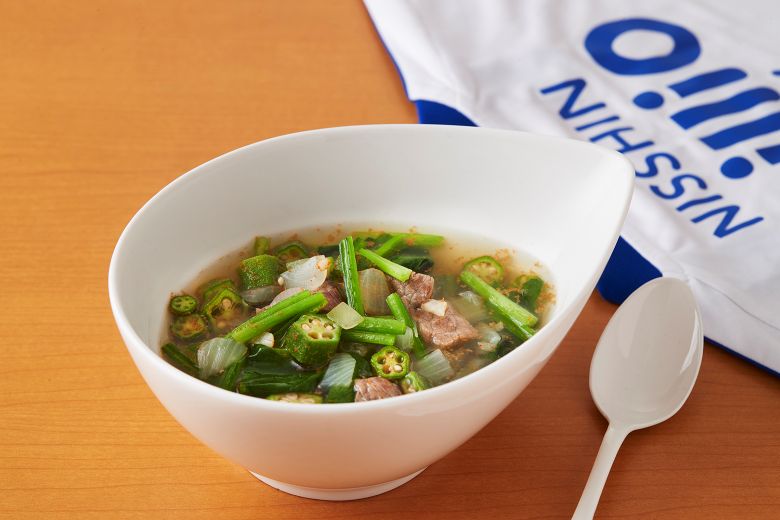 ふるさとの味「オクラスープ」