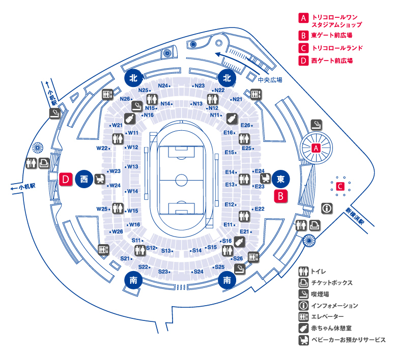 日産スタジアムマップ全体図