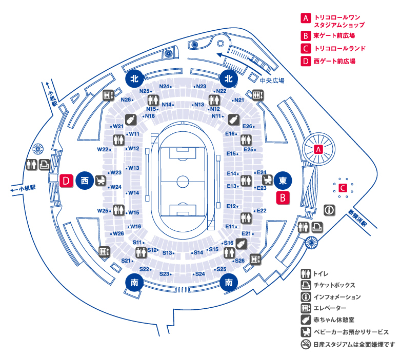 日産スタジアムマップ全体図