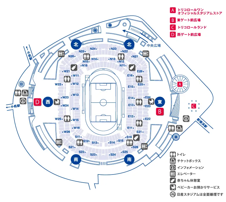 日産スタジアムマップ全体図
