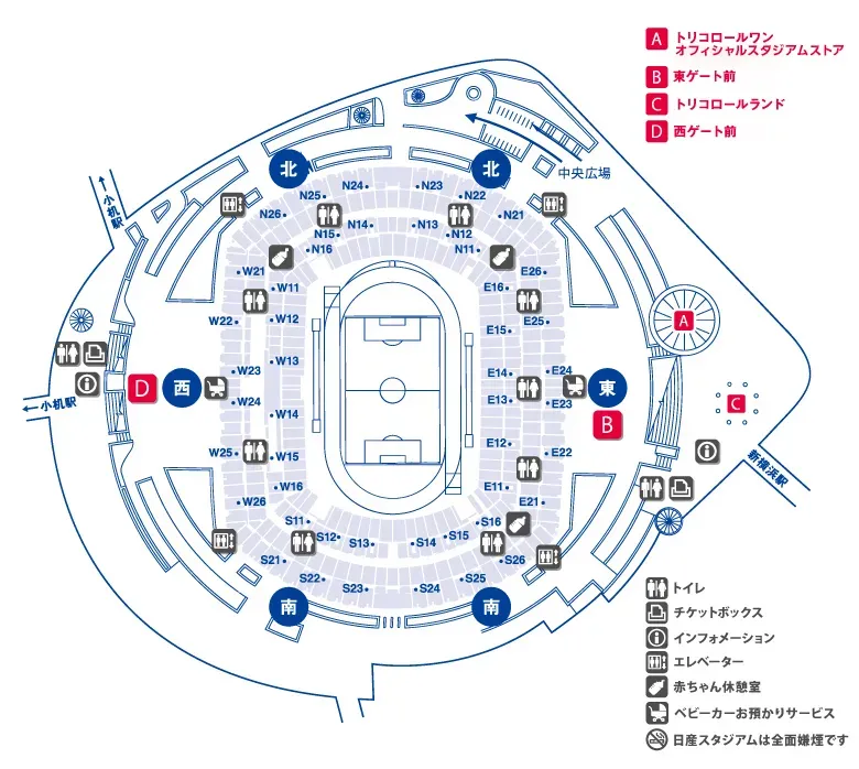 日産スタジアムマップ全体図