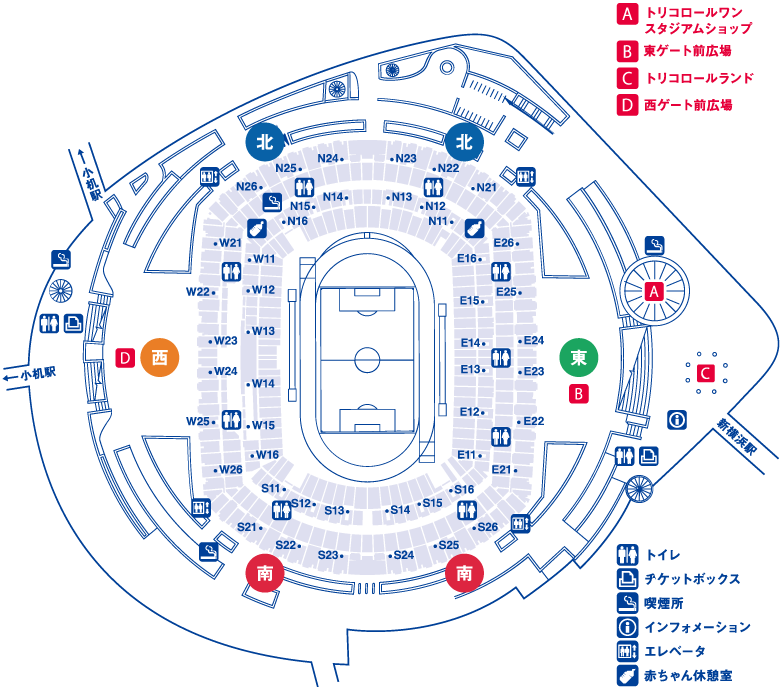 日産スタジアムマップ全体図