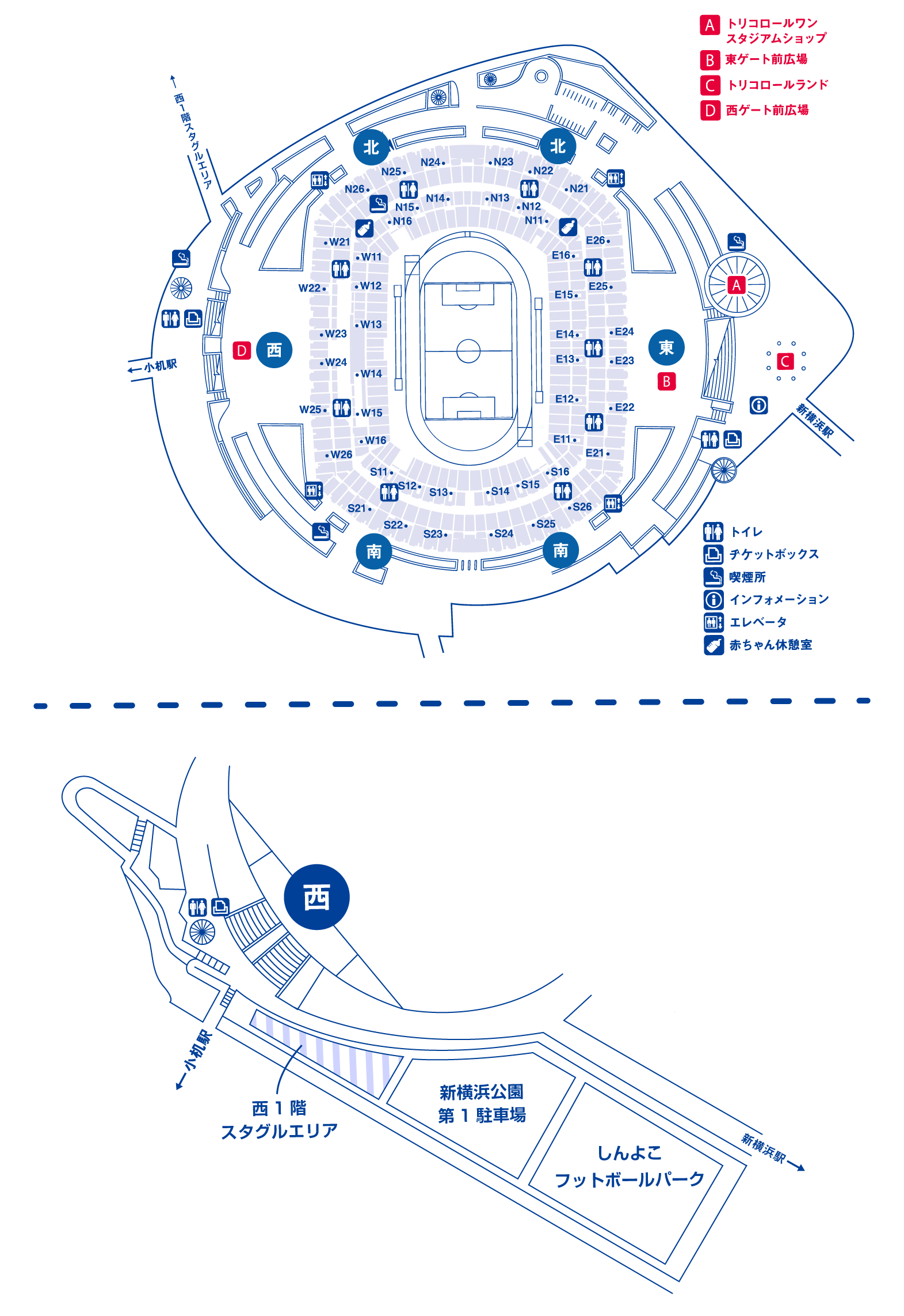 日産スタジアムマップ全体図