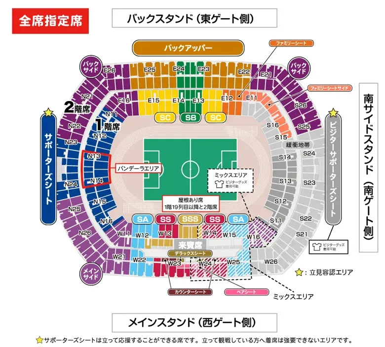日産スタジアム 4F全体図