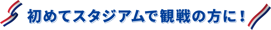 初めてスタジアムで観戦の方に