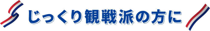 じっくり観戦派の方に