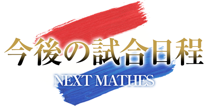 今後の試合日程